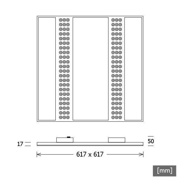 LTS Licht&Leuchten - Decken-/Wandleuchte LED-Einlegeleuchte OPTR1040625830DALIws 3000K DALI
