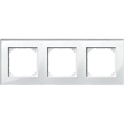 Merten - Abdeckrahmen Rahmen Glas 3f.bril/ws 489319 waage/senkrecht