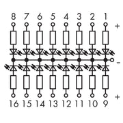 WAGO - Bauelement-Reihenklemme Anzeige-Modul 289-201 24V (Minus)