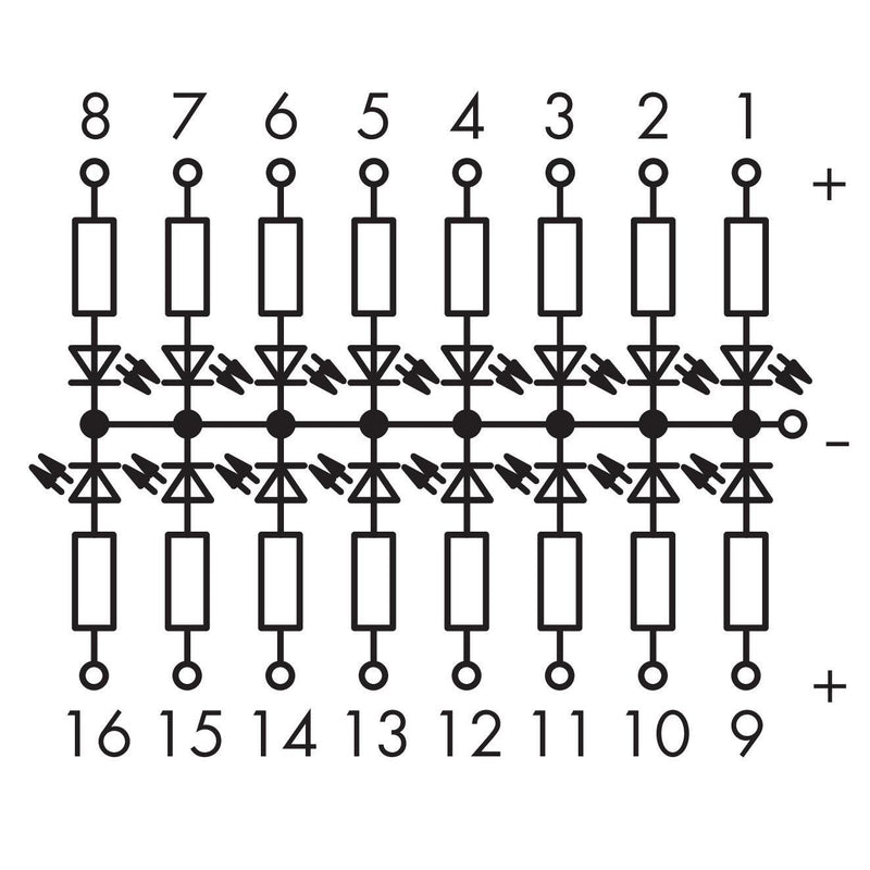 WAGO - Bauelement-Reihenklemme Anzeige-Modul 289-201 24V (Minus)