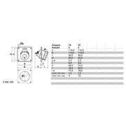 Bals Elektrotech - CEE-Anbausteckdose (IEC 60309) Anbausteckdose geneigt 32A 12806 5p 400V 6h IP44