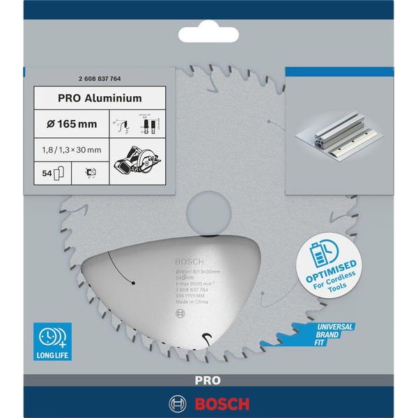 Bosch - Kreissägeblatt PRO Aluminium cordless 2608837764 Kreissägeblatt 165 x