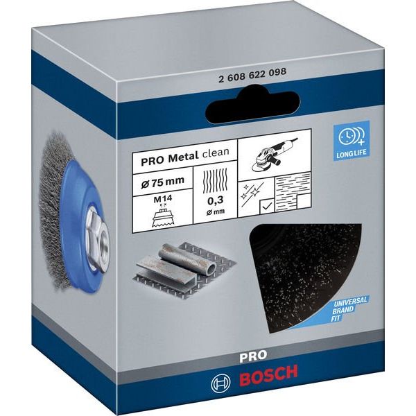 Bosch - Rotierende Drahtbürste PRO Metal clean 2608622098 Topfbürste 70 x 0,3
