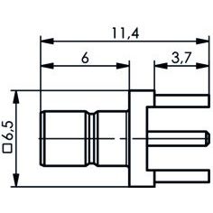 Telegärtner - Koax-Steckverbinder SMB-Anbaustecker AU 100024844 für LTP − 5 Stück