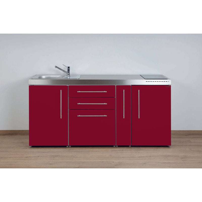 Stengel - Mini-Küche Miniküche Premiumline MPBR180AGKFreBli2Sn Bordeauxrot
