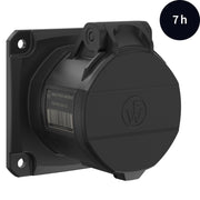 Walther Werke - CEE-Anbausteckdose (IEC 60309) CEE NEO Anbaudose gerade FW411507CC 16A 5P 7h IP54 − 10 Stück
