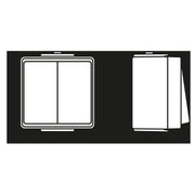 Jung - Jalousieschalter/-taster Jalousie-Wippschalter ws 609 VW 10AX 250V Sch.1-pol