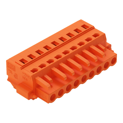 WAGO - Kabelsteckverbinder für Leiterplattensteckverbinder 1-Leiter-Federleiste 231-309/107-000 CAGECLAMP,2,5mm²,or − 25 Stück