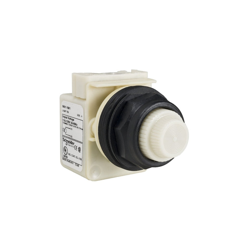 Schneider Electric - Leuchtmelder, Komplettgerät Leuchtmelder, achteckig 30 9001SKP7W31 weiß, m. Glühlampe