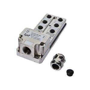 Ipf Electronic - Passiver Sensor-/Aktor-Verteiler (ohne Leitung) Kabeldosen/-stecker VK000020 Zn,5pol,8fach,M12