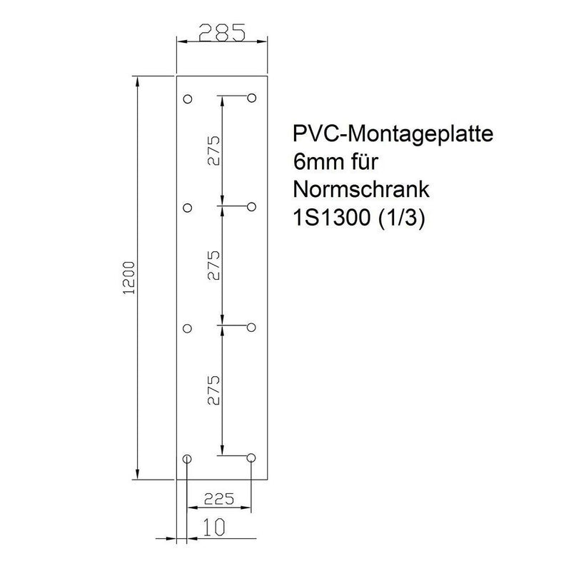 GSAB Elektrotechnik - Montageplatte für Verteilergehäuse 1/3-Montageplatte 1M1-3-1300 für 1S1300