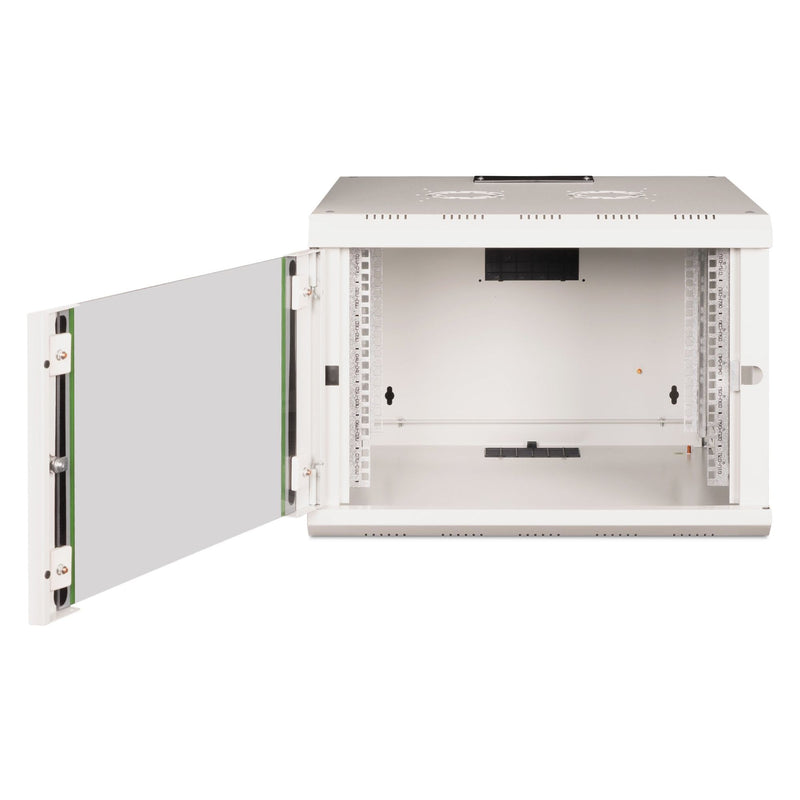DIGITUS - Netzwerk-/Serverschrank Wandschrank mit Glastür DN-19 07U-6/6 RAL7035 HE 7
