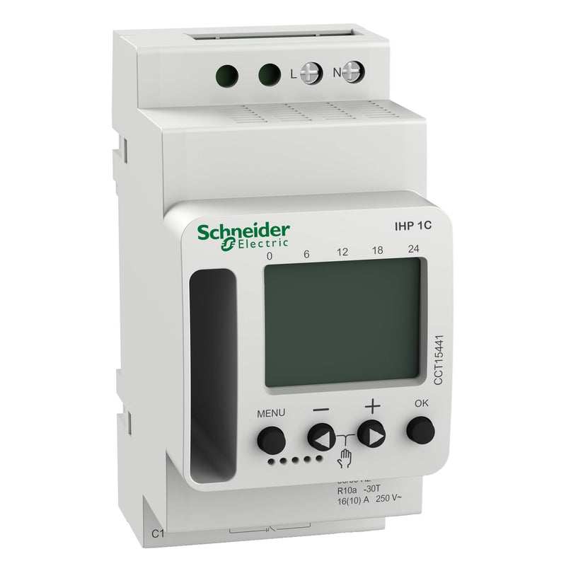 Schneider Electric - Verteilerschaltuhr digital Schaltuhr CCT15441 IHP, 1-Kanal
