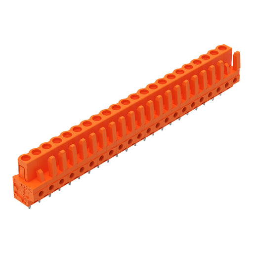 WAGO - Leiterplattensteckverbinder THT-Federleiste gerade 232-182 Maß 5,08mm,orange − 10 Stück