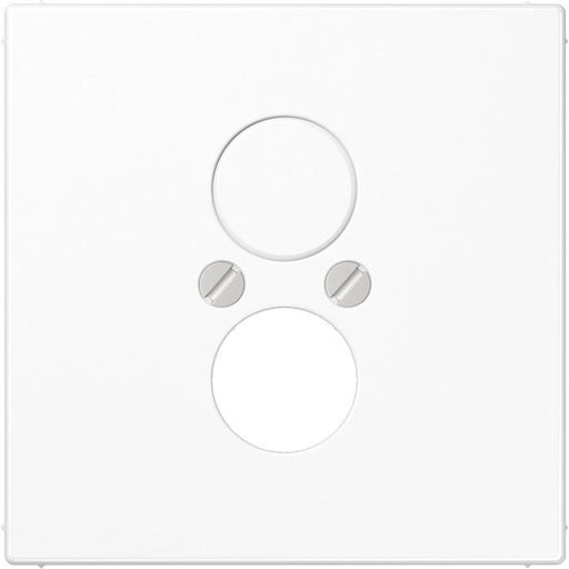Jung - Einsatz/Abdeckung für Kommunikationstechnik Abdeckung aws LS 962 WW für 2 Kleinst.Dosen