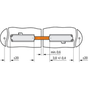 WAGO - Zubehör/Ersatzteile für Klemmen Verbindungselement 2065-133 17,6 mm,silberfarben − 1500 Stück