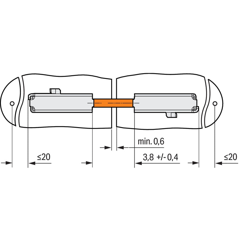 WAGO - Zubehör/Ersatzteile für Klemmen Verbindungselement 2065-133 17,6 mm,silberfarben − 1500 Stück