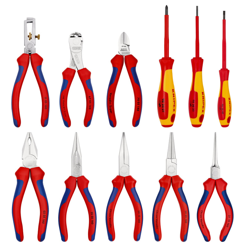 Knipex - Werkzeugset Werkzeug-Rolltasche 00 19 41 11-teilig