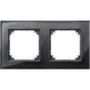 Merten - Abdeckrahmen Rahmen Glas 2f.on/sw 489203 waage/senkrecht