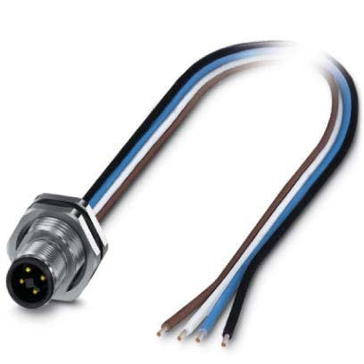 Phoenix Contact - Rundsteckverbinder, feldkonfektionierbar (Industriesteckverbinder) Einbausteckverbinder 1162541 − 50 Stück