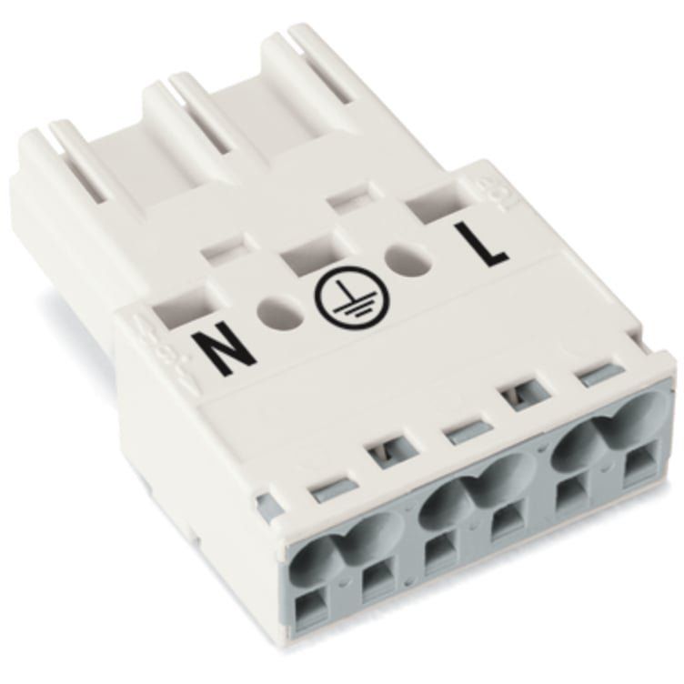 WAGO - Steckverbinder für steckbare Gebäudeinstallation Stecker 770-233 2x0,5-4mmq weiß − 100 Stück