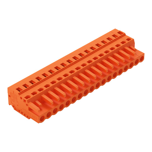 WAGO - Kabelsteckverbinder für Leiterplattensteckverbinder 1-Leiter-Federleiste 231-318/102-000 CAGECLAMP,2,5mm²,or − 10 Stück
