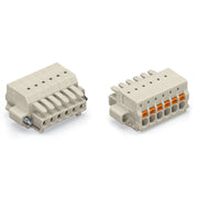WAGO - Kabelsteckverbinder für Leiterplattensteckverbinder 1-Leiter-Federleiste 2734-106/107-000 Push-inCAGECLAMP,lgr − 50 Stück