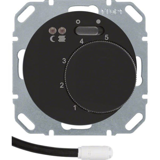 Berker - Raumthermostat Fußbodentemperaturregler 20342045 sw/gl