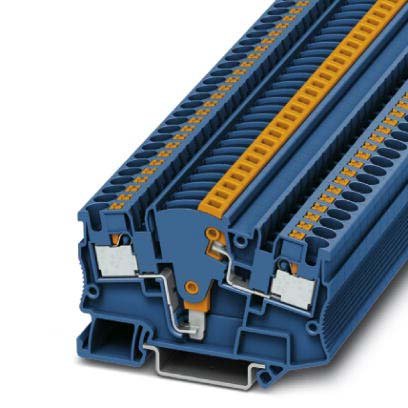 Phoenix Contact - Trenn- und Messtrenn-Reihenklemme Messwandler-Trennklemme PTME 4 BU 0,2-6qmm, B6,2mm bl − 50 Stück