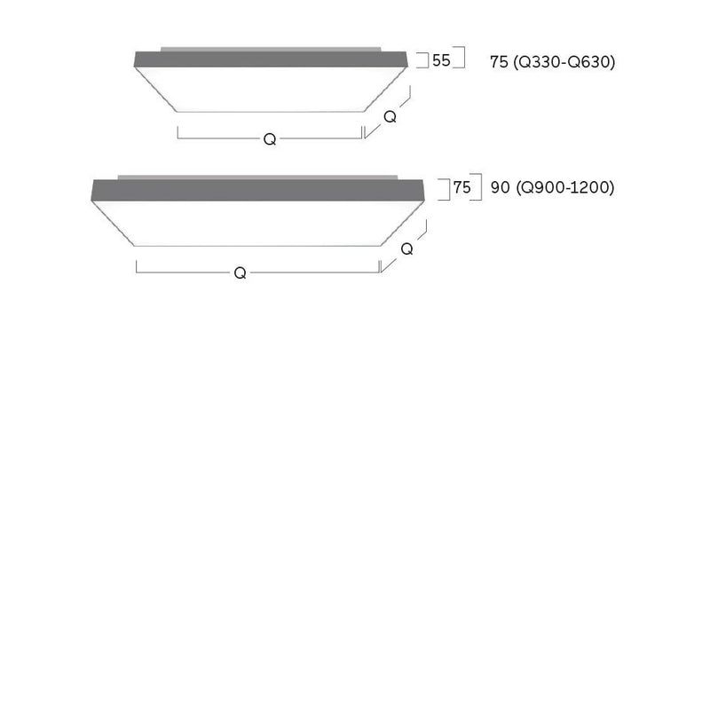 Lightnet - Decken-/Wandleuchte LED-Anbauleuchte CX2AEE-830M-Q430 3000K, silber