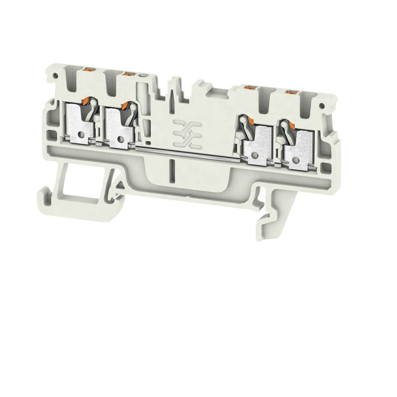 Weidmüller - Durchgangs-Reihenklemme Klemme A4C 1.5 LTGY PUSH IN, 1.5 mm² − 100 Stück