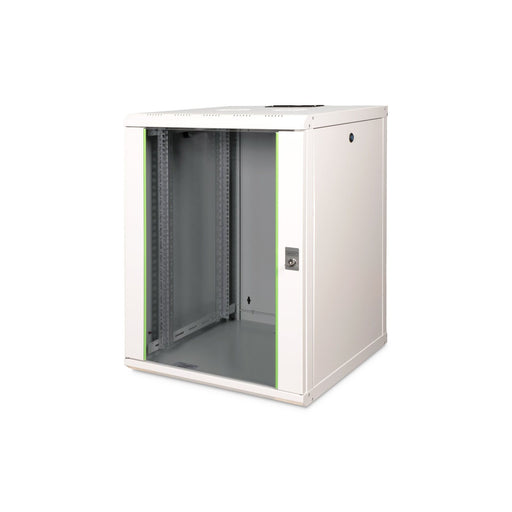 DIGITUS - Netzwerk-/Serverschrank Wandschrank mit Glastür DN-19 16U-6/6 RAL7035 HE 16