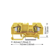 WAGO - Durchgangs-Reihenklemme 2-Leiter-Durchgangsklemme 282-906 6mm² − 50 Stück