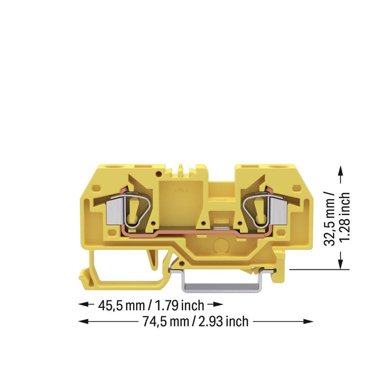 WAGO - Durchgangs-Reihenklemme 2-Leiter-Durchgangsklemme 282-906 6mm² − 50 Stück