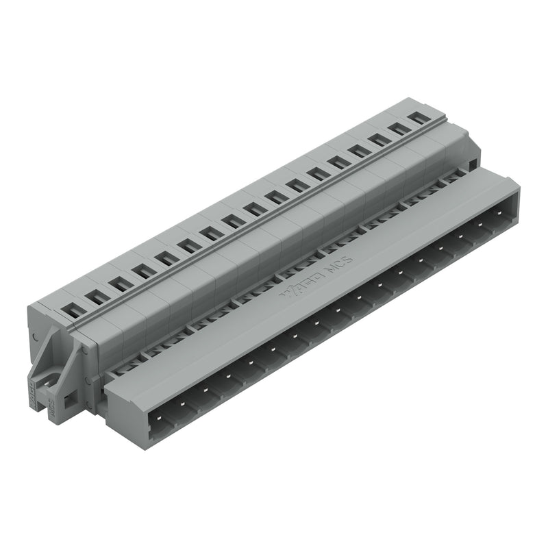 WAGO - Kabelsteckverbinder für Leiterplattensteckverbinder 1-Leiter-Stiftleiste 231-617/019-000 CAGECLAMP,2,5mm²,gr − 10 Stück