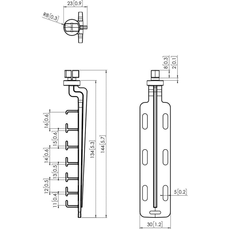 Vogels - Zubehör/Ersatzteile für Unterhaltungselektronik Kabelführungsclip PFA9128 sw Connect-it,f.PFB34xx