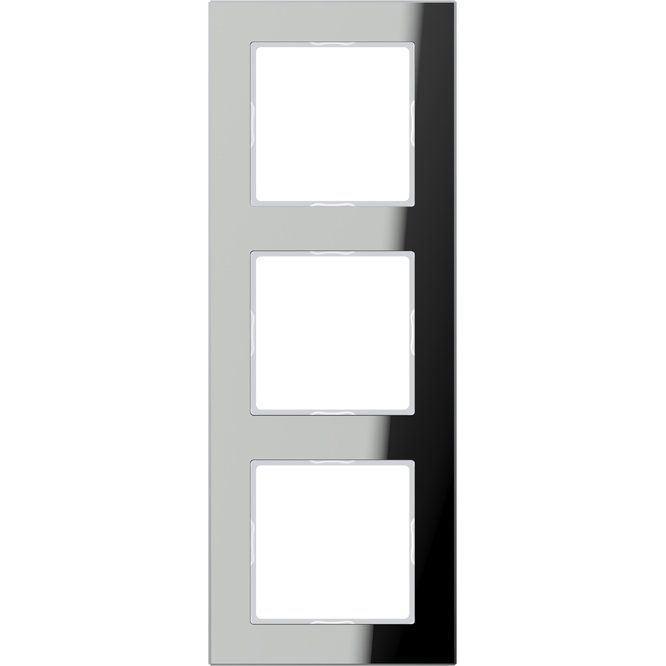 Jung - Abdeckrahmen Glasrahmen 3-fach si/vers AC 583 GL SI waage/senkrecht