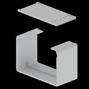Unex - Verbinder für Kabeltragsystem Stoßstellenabdeckung grau 66114-48 60x100 U48X RAL7038 − 6 Stück