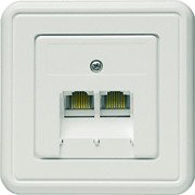Telegärtner - Kommunikationsanschlussdose Kupfer Anschlussdose 100022947 Cat.5e perlweiß RAL − 5 Stück
