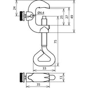 DEHN - Zubehör/Ersatzteile für Erdung und Blitzschutz Prüfklemme PK221ASSM5TGTZN TG/tZn bis 1/2