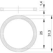 OBO Bettermann - Dichtring, flach Anschlussgew.dichtring 107 F M25 PE − 100 Stück