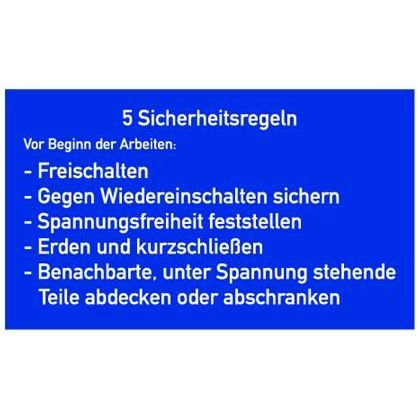 Klar - Warn-/Hinweisschild Etikett Kunststoff 7905/72