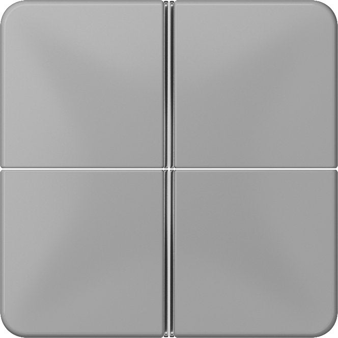 Jung - Abdeckung/Bedienelement für Installationsschalterprogramme Tastensatz 4-fach gr CD 404 TSA GR komplett