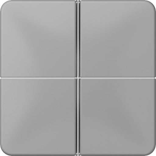 Jung - Abdeckung/Bedienelement für Installationsschalterprogramme Tastensatz 4-fach gr CD 404 TSA GR komplett