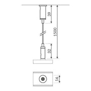 Brumberg Leuchten - Mechanisches Zubehör/Ersatzteile für Leuchten Seilabhängung 1500 mm 53006000