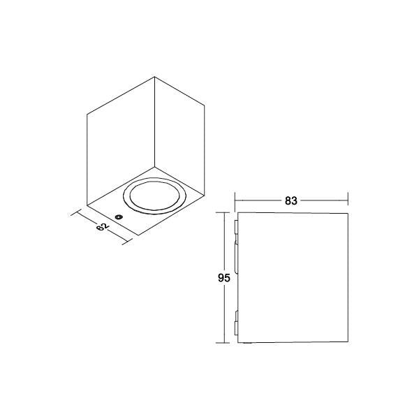 Brumberg Leuchten - Decken-/Wandleuchte LED-Wandleuchte 65232103 3000K, graphit