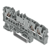 WAGO - Durchgangs-Reihenklemme 3-Leiter-Basisklemme 2002-1761 2,5mm² grau − 50 Stück