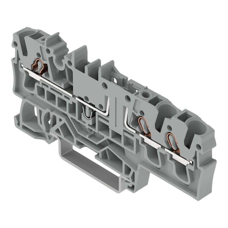 WAGO - Durchgangs-Reihenklemme 3-Leiter-Basisklemme 2002-1761 2,5mm² grau − 50 Stück