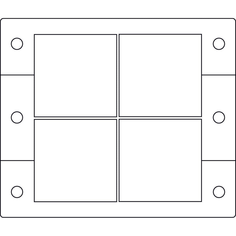 Icotek - Einführungsflansch für Kleingehäuse/Schaltschrank Kabeleinführungsleiste KEL 16/ 4 - MT schwarz V2A