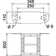 OBO Bettermann - Bogen für Kabelleiter Gelenkbogenelement LGBE 1160 FT